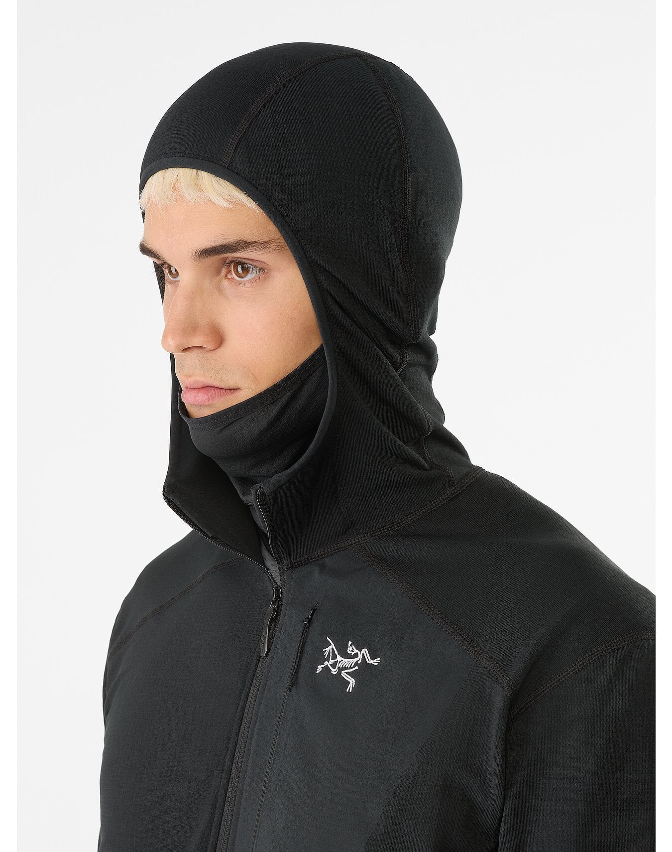 個人装備 DELTA AR 1/2 ZIP NECK HOODY MEN'S Black Arc'teryx Hoody Delta 1/2 Zip Neck Hombre – Xistrail Mountain